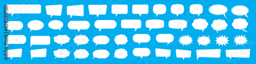 Speech bubbles. Speak bubble text, cartoon chatting box, message box. Cartoon balloon word design.