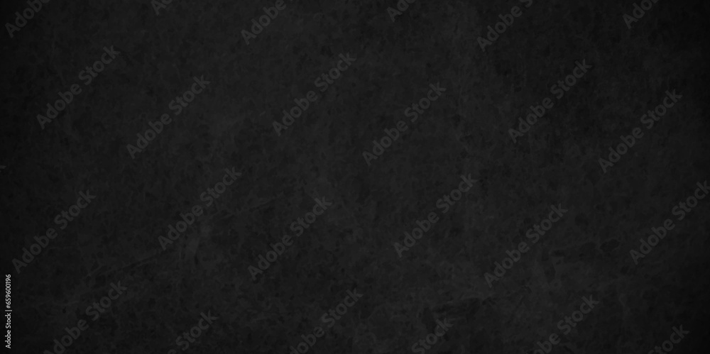Obraz premium Black stone wall texture grunge rock surface. dark gray concrete background backdrop. wide panoramic banner. old wall stone for dark black distressed grunge background wallpaper rough concrete wall.