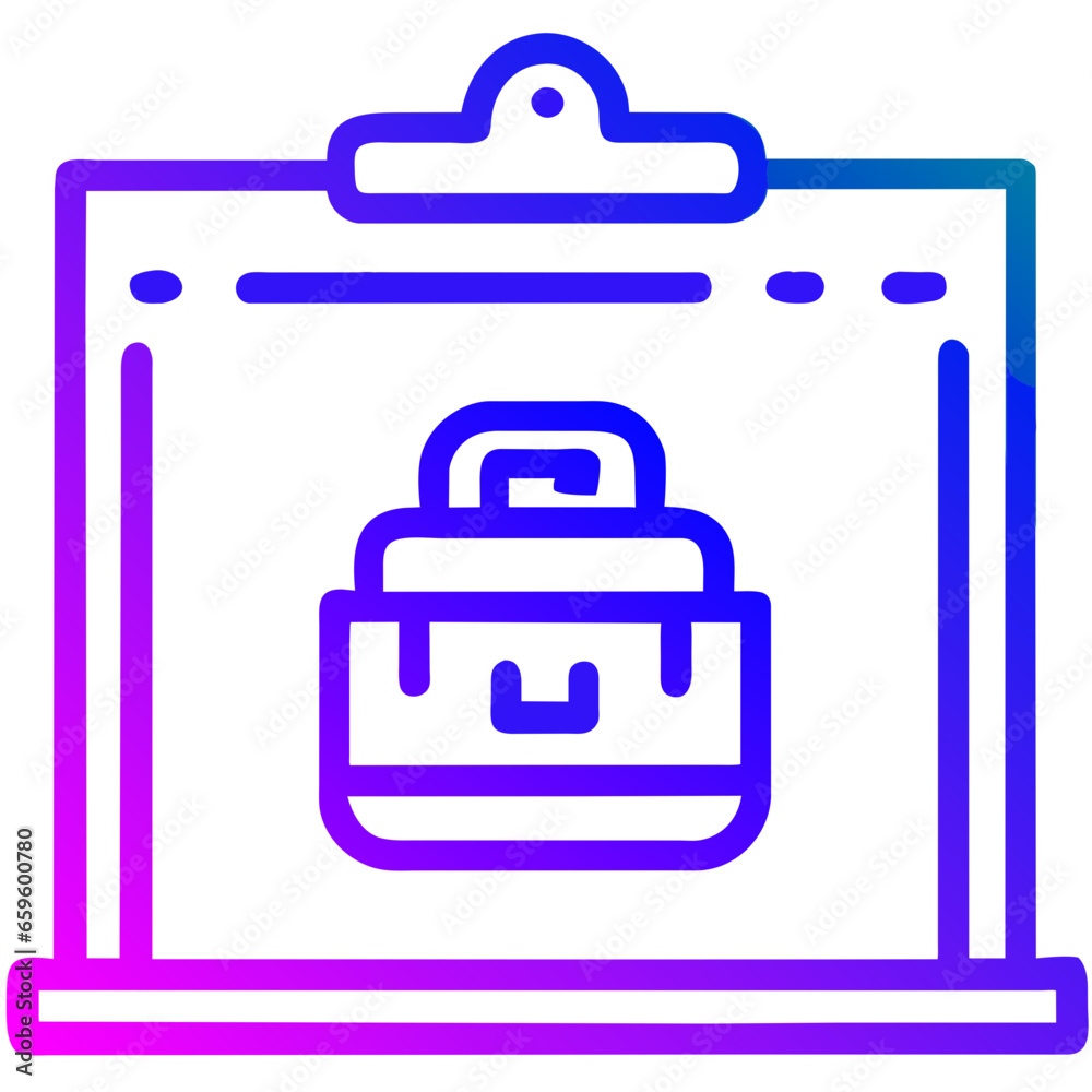 Briefcase on clipboard icon, business and finance related vector illustration AI Generated Briefcase on clipboard icon, business and finance related vector illustration AI Generated