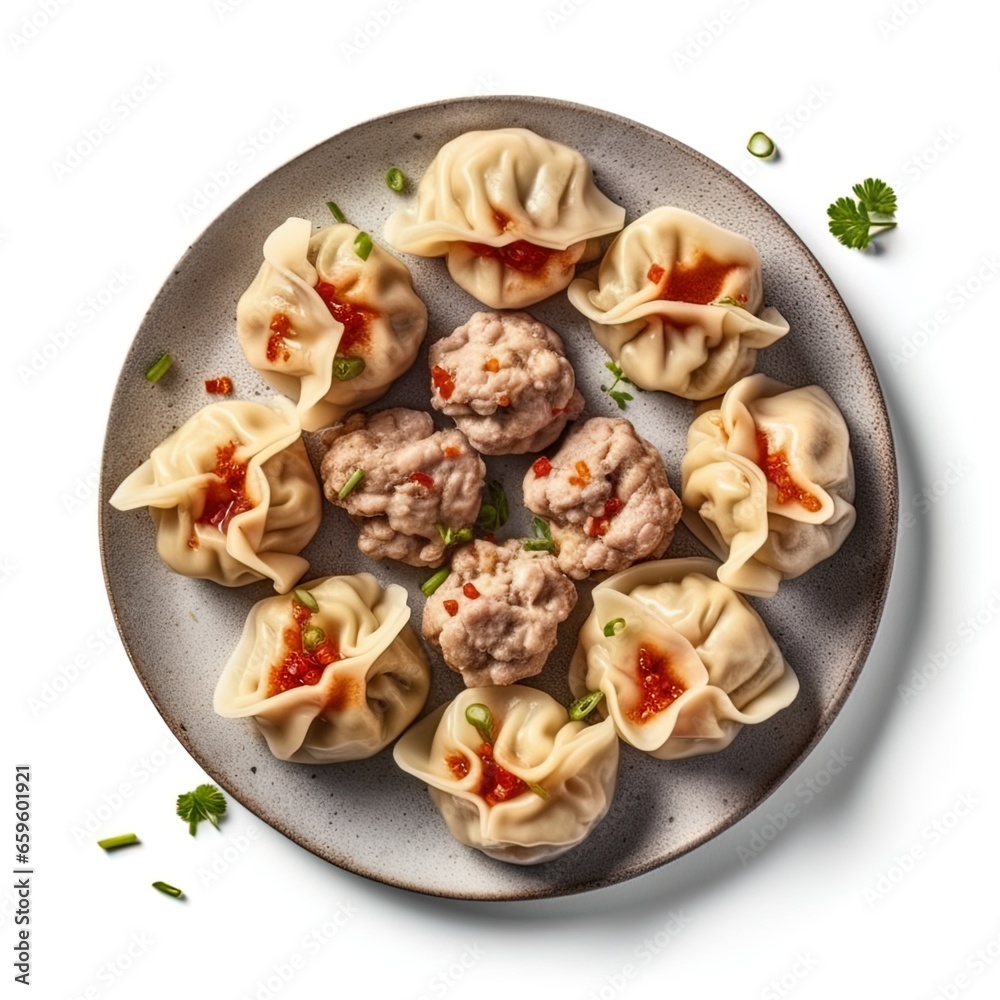 Pierogi z mięsem, dumplings with meat Pierogi z mięsem, dumplings with meat