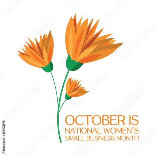 october is National Women   s Small Business Month. Geometric design suitable for greeting card poster and banner