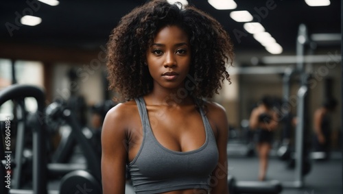 Witness the vibrant journey of an old black skin woman in a gym, a testament to her dedication to good health, wellness, and an active lifestyle.