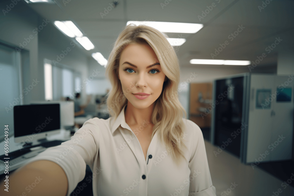 Beautiful and successful office lady with a confident look, in her incredible office Beautiful and successful office lady with a confident look, in her incredible office