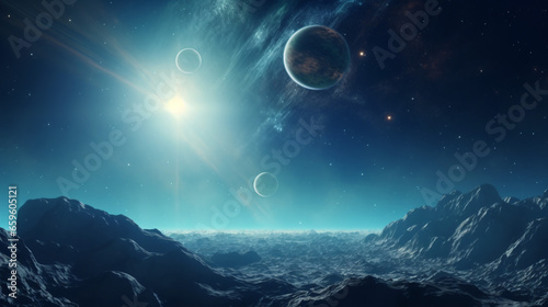 The idea of venturing into the cosmos unfolds through stunning 3D renderings..