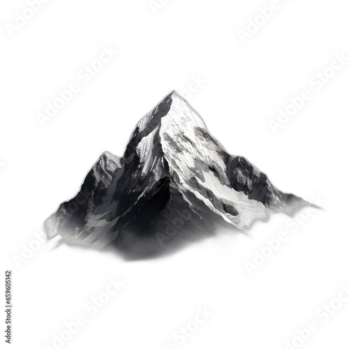 Mountain isolated on transparent or white background