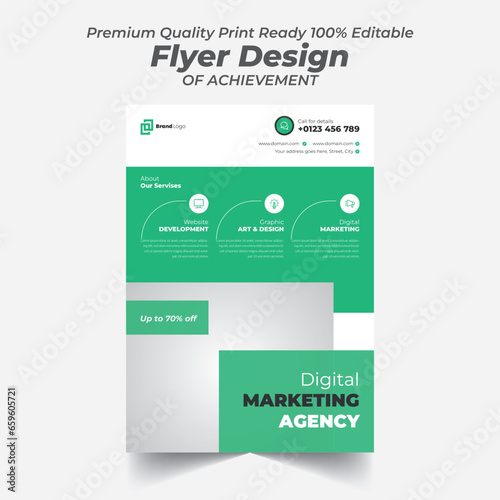 Creative Marketing Strategy Modern Flyer Design Template 