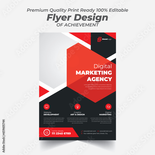 Creative Marketing Strategy Modern Flyer Design Template 