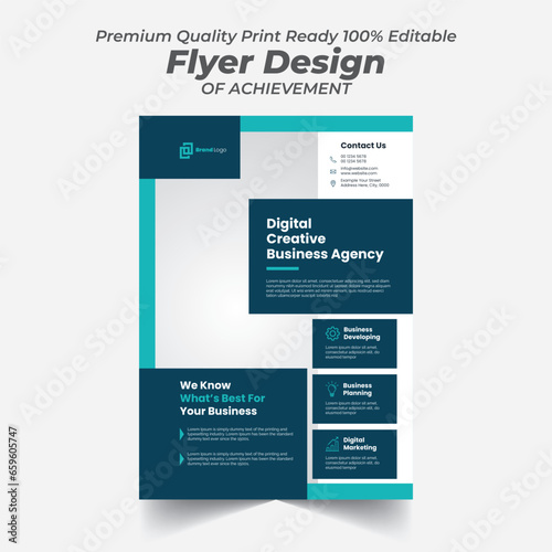 Creative Marketing Strategy Modern Flyer Design Template 