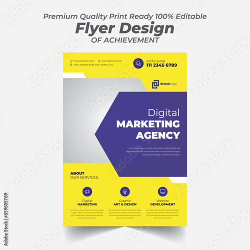 Creative Marketing Strategy Modern Flyer Design Template 