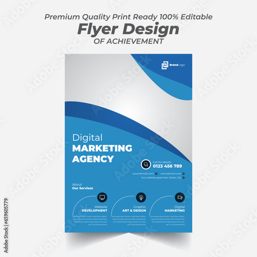 Creative Marketing Strategy Modern Flyer Design Template 