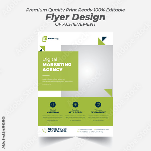 Creative Marketing Strategy Modern Flyer Design Template 