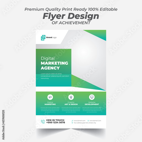 Creative Marketing Strategy Modern Flyer Design Template 