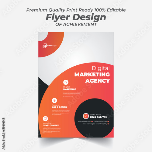 Creative Marketing Strategy Modern Flyer Design Template 