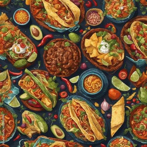 extremely beautiful stunning traditional mexican food, contemporary art, detailed, high resolution