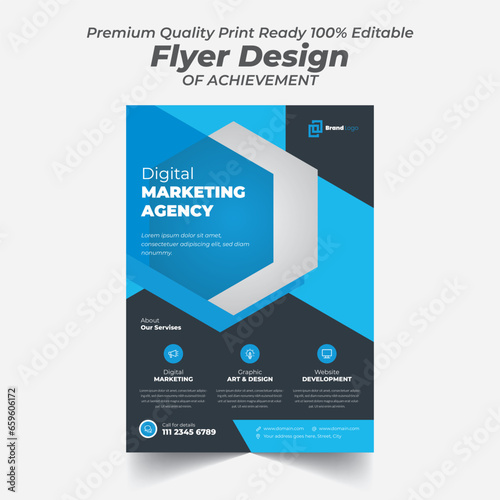 Creative Marketing Strategy Modern Flyer Design Template 