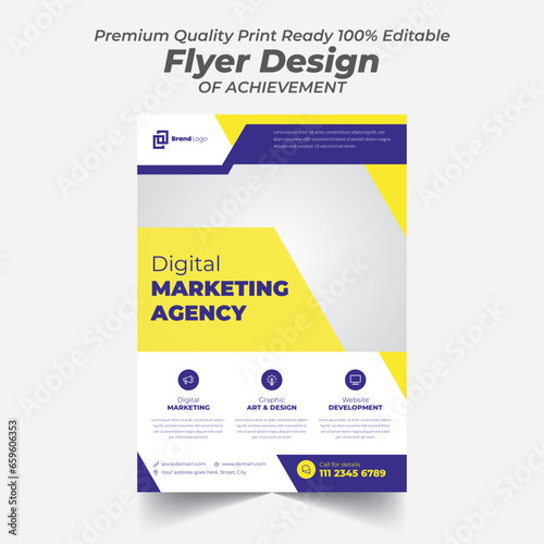 Creative Marketing Strategy Modern Flyer Design Template 