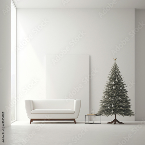 Christmas tree in minimal style
