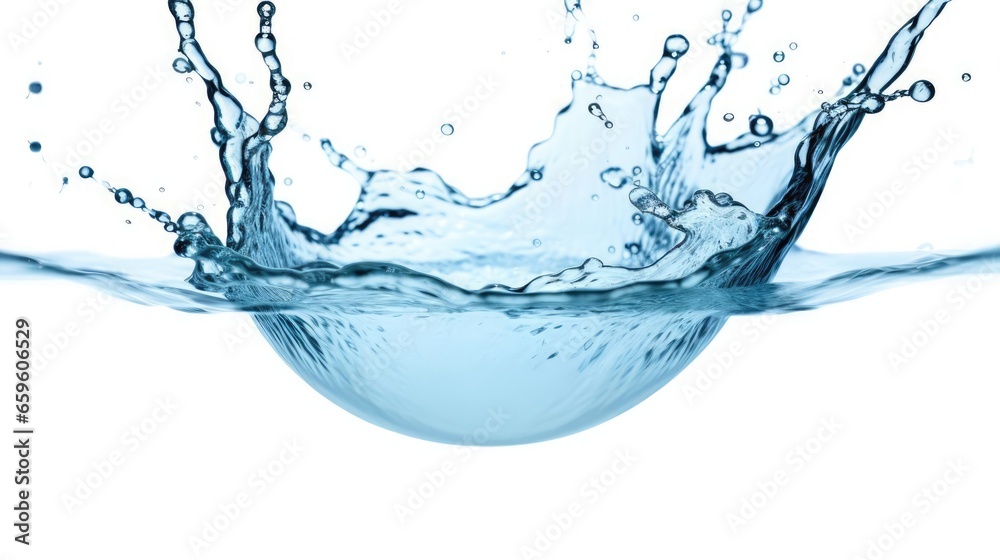 Obraz premium splash of blue water on a white background 