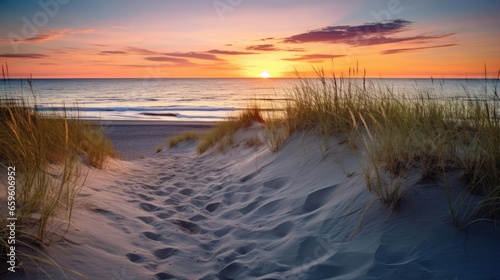 Sunset at the dune beach 