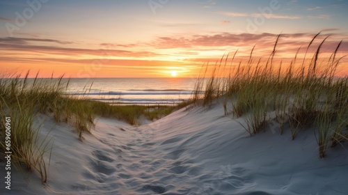 Sunset at the dune beach 