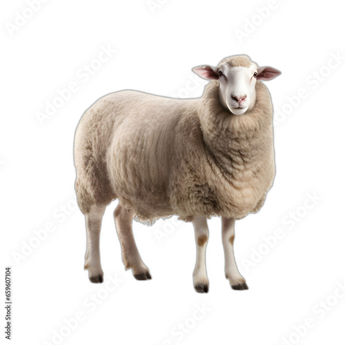 Sheep isolated on transparent or white background