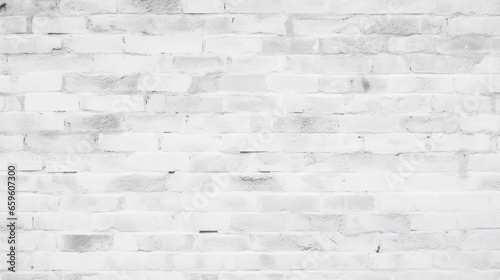 White grunge brick wall texture background 