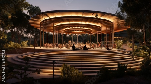 Enjoy a night of culture in an elegant outdoor amphitheater with state-of-the-art acoustics and comfy seating.