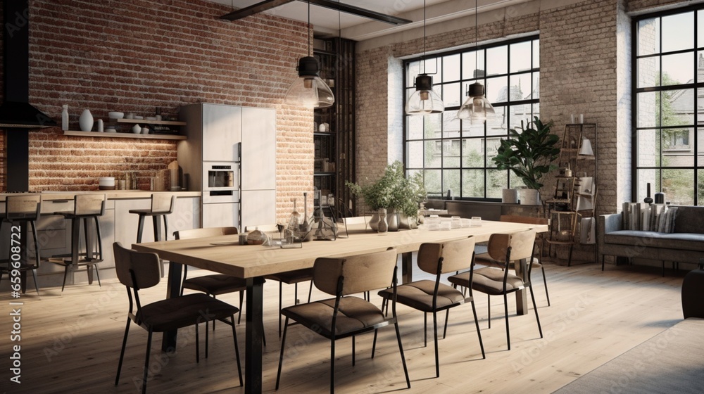 Experience the perfect blend of Scandinavian and industrial design elements.