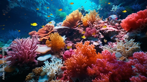 a coral reef with fish © KWY
