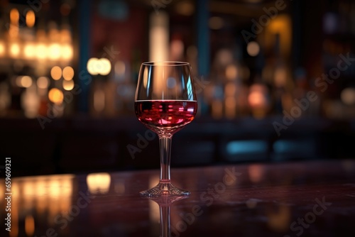A glass of wine sitting on top of a table. Perfect for wine enthusiasts or restaurant promotions.