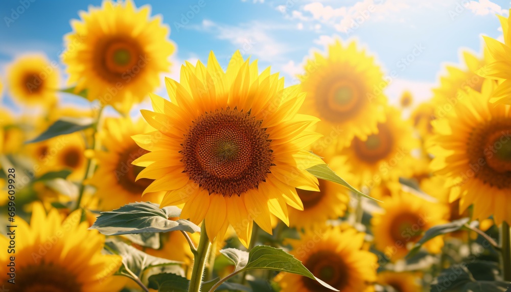 a group of sunflowers