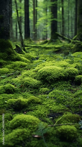 a forest of mossy trees