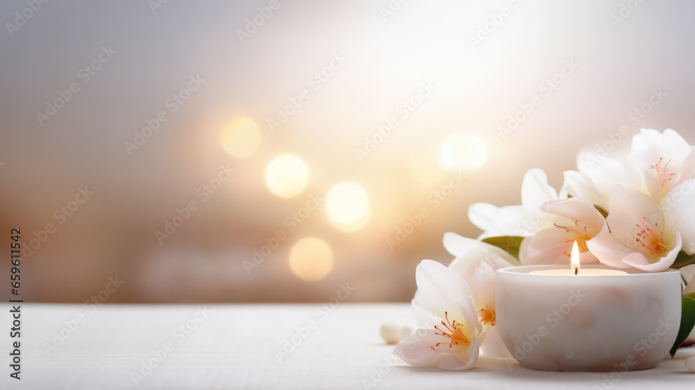 An intimate spa setting in a brilliantly lit room, showcasing Zen-inspired arrangements for ultimate relaxation. An intimate spa setting in a brilliantly lit room, showcasing Zen-inspired arrangements for ultimate relaxation.