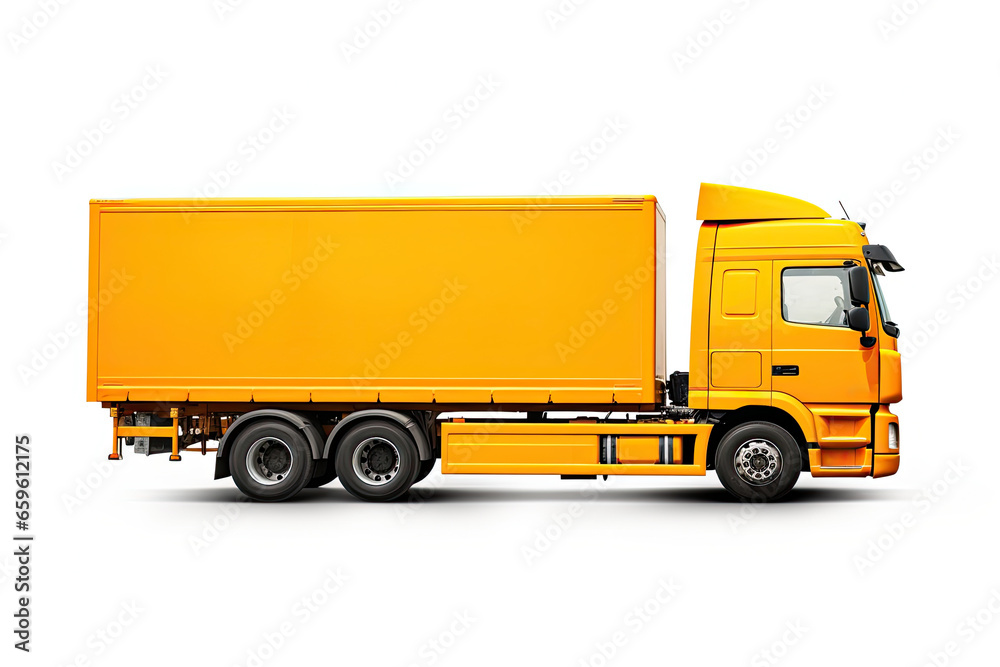 A heavy cargo truck, symbolizing transportation and logistics in a business context. A heavy cargo truck, symbolizing transportation and logistics in a business context.