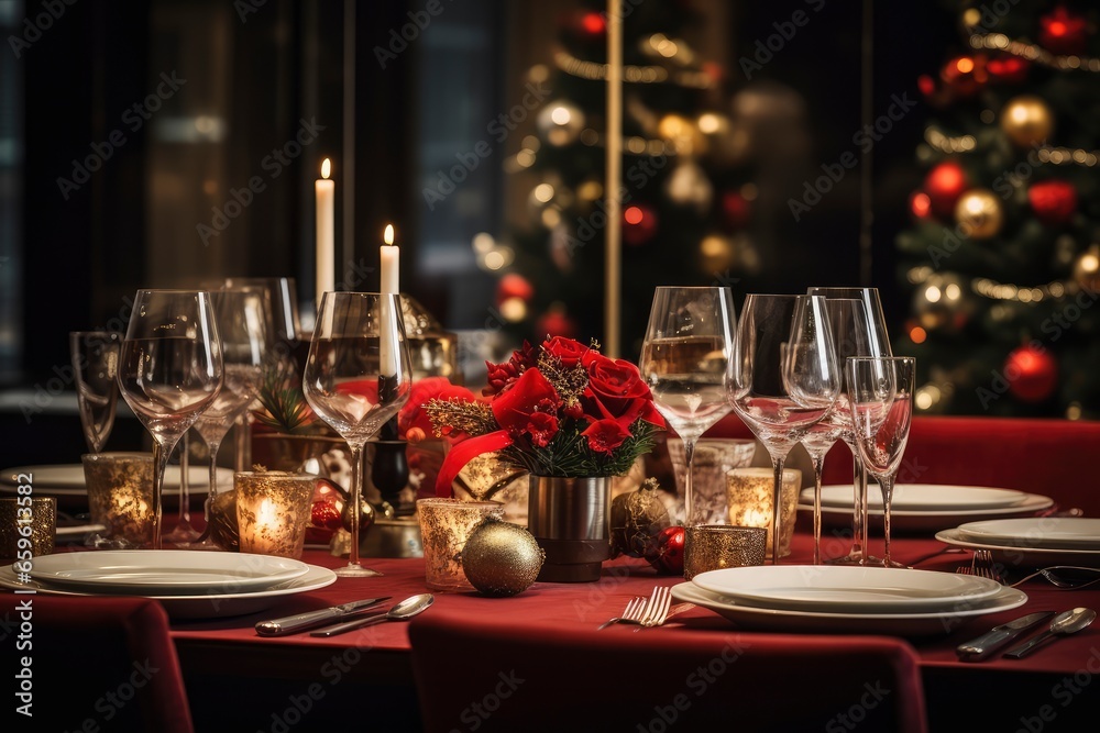 Red Velvet Radiance: Dinner under the Tree Red Velvet Radiance: Dinner under the Tree