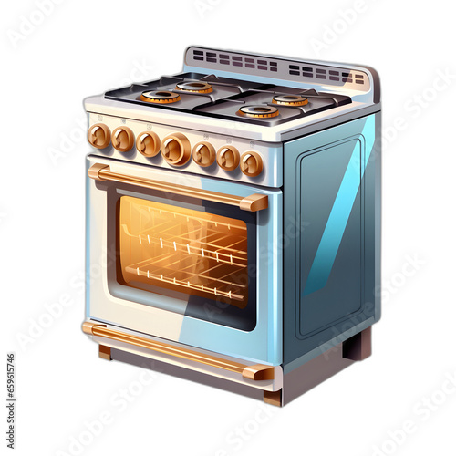 Stove isolated on transparent or white background photo