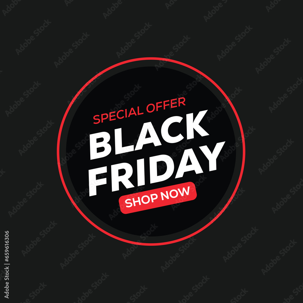 Super black friday banner with abstract frame