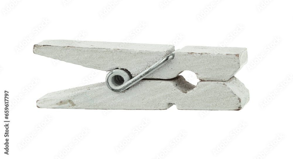 Clothespin insulated on a white background Clothespin insulated on a white background