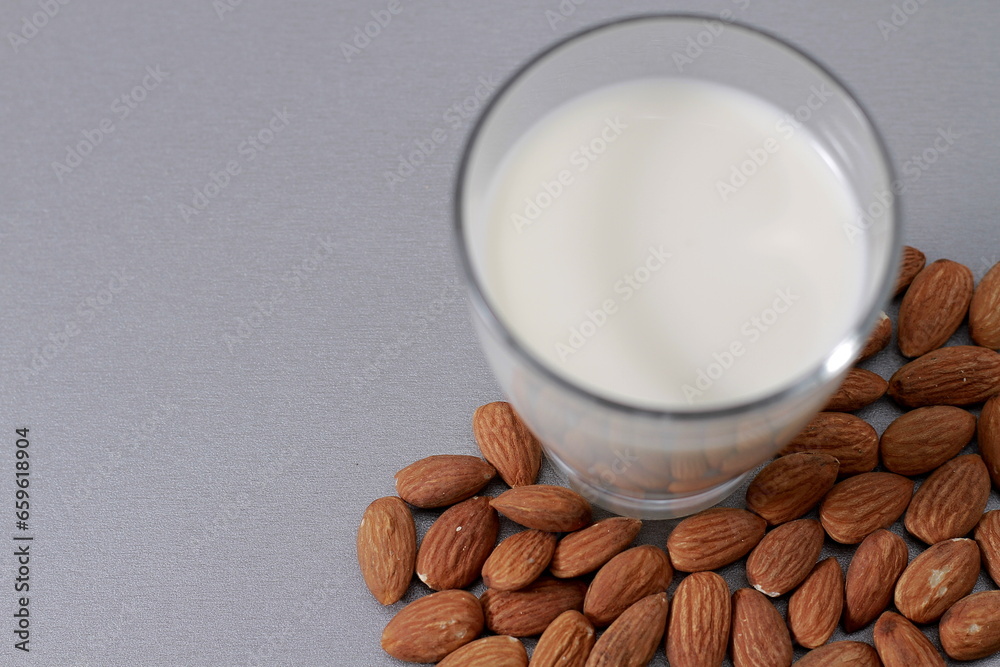 Almond milk with almond nuts on table no people stock image stock photo Almond milk with almond nuts on table no people stock image stock photo