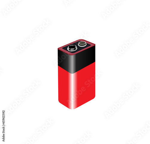 Vector illustration of a 9 volt battery