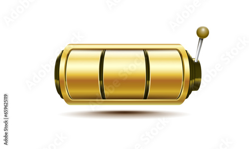 Slot machine isolated on white background. Vector template for your design.