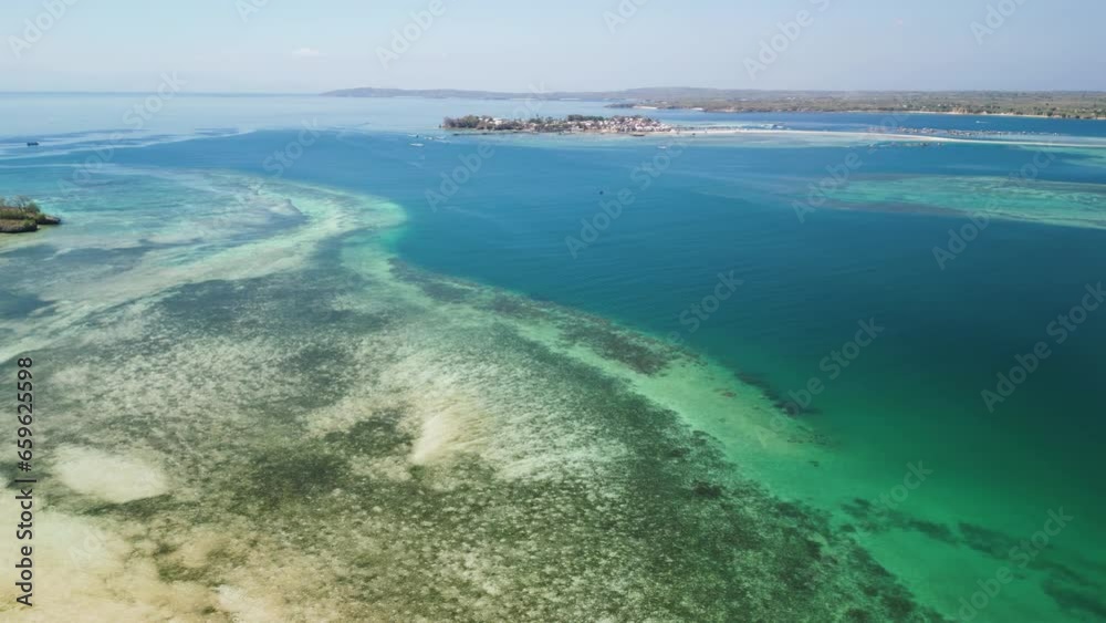 Aerial view of Gili Kere sand tongue in Lombok, Indonesia Aerial view of Gili Kere sand tongue in Lombok, Indonesia