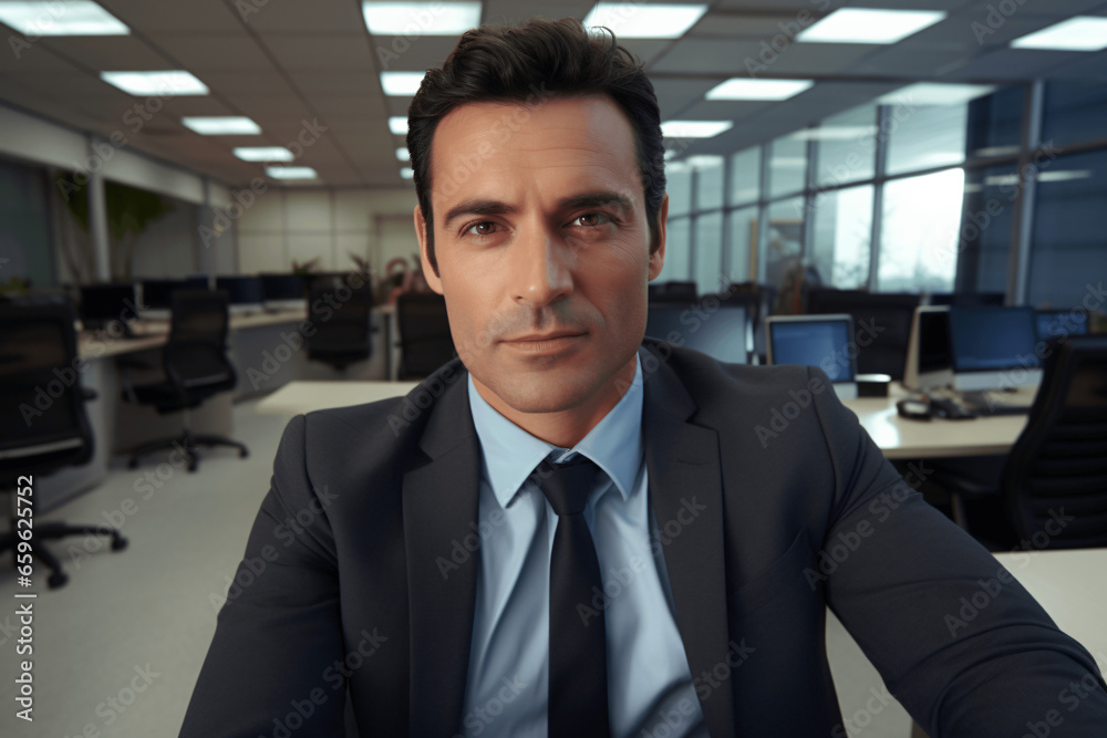 Male office worker looking at camera, in beautiful corporate office Male office worker looking at camera, in beautiful corporate office