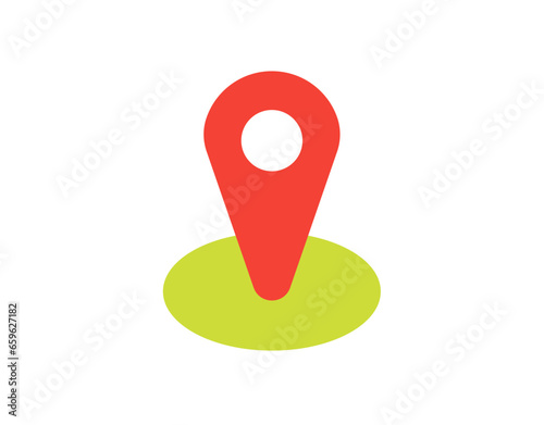 Obraz na płótnie icon plot area. Vector land location pictogram for real estate agency with map pin or delivery destination marker w salonie
