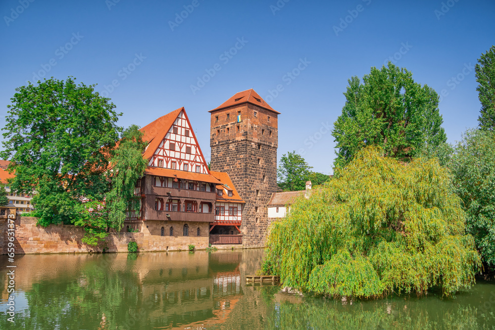 view of Nuremberg on a sunny summer day