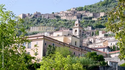 San Nicola former convent of the conventual Franciscans of sixteenth century origins with eighteenth century renovations,located in Alvito,Frosinone,amid the Italian Apennine mountains of Lazio region photo
