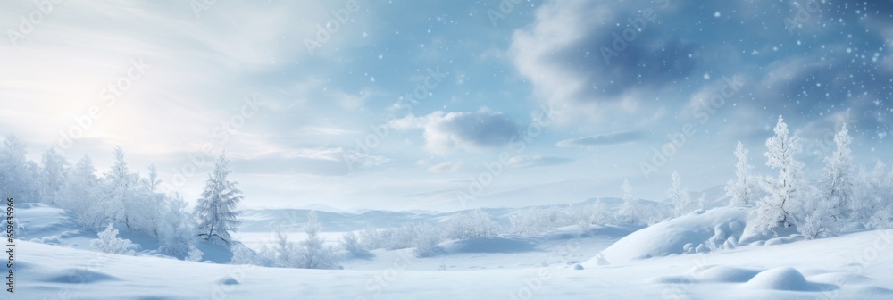 snow covered mountains xmas magic holiday background