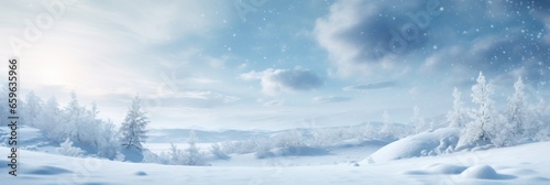 snow covered mountains xmas magic holiday background © 7oanna