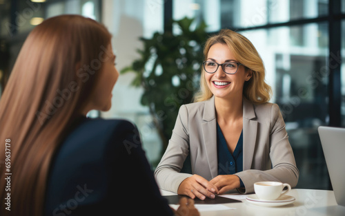 Female consultant with fina...