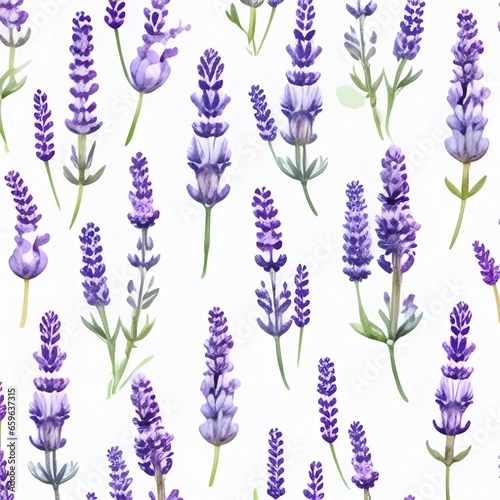 seamless lavender pattern  generative ai